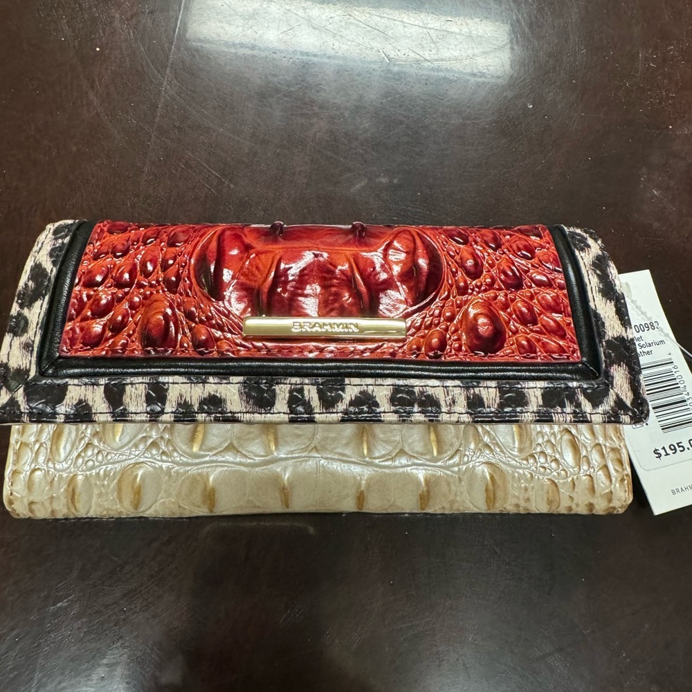 NWT Brahmin Cordelia Wallet in Radiant Red Solarium